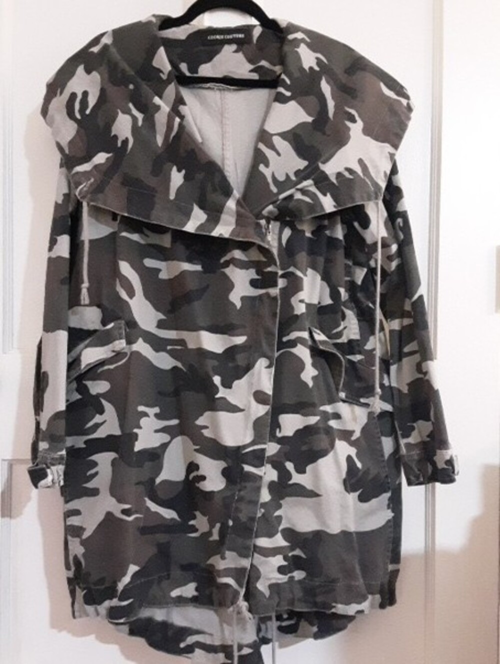 Cookie Couture Camouflage Hooded Jacket - Olive Green Camo